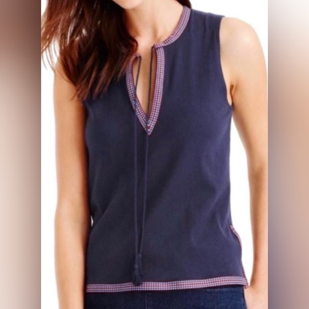 J. Crew Navy Top Sleeveless L